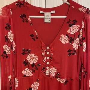American Rag red floral dress